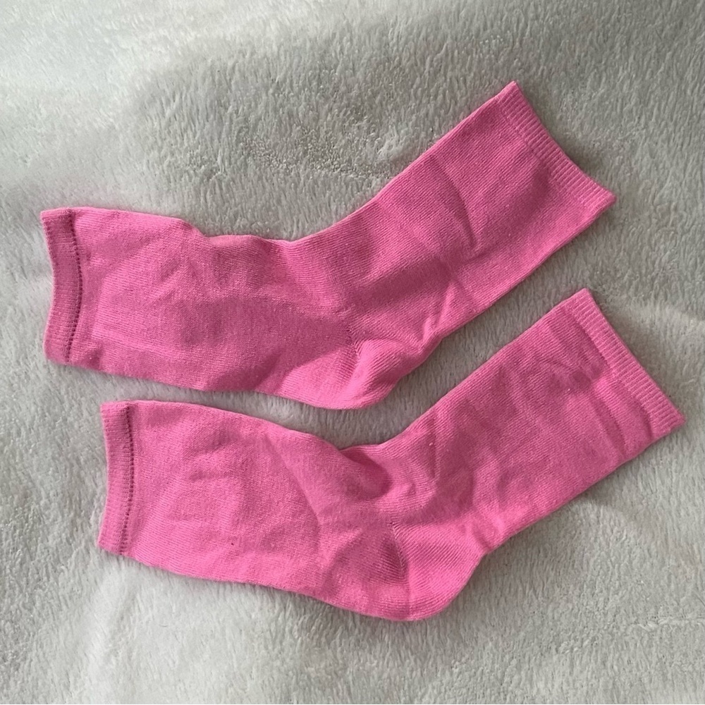 Open Toe Pink Compression Socks OS - Picture 2 of 3